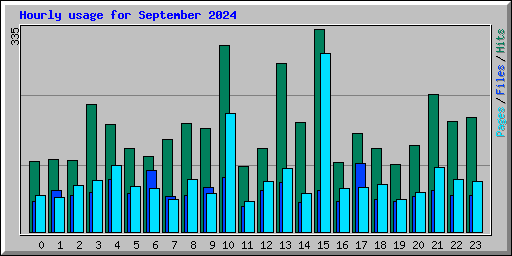 Hourly usage for September 2024