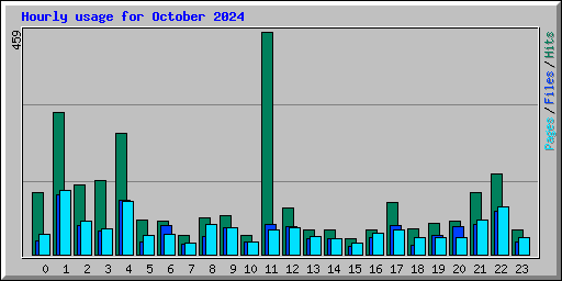 Hourly usage for October 2024