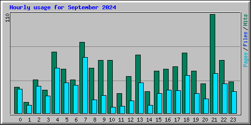 Hourly usage for September 2024